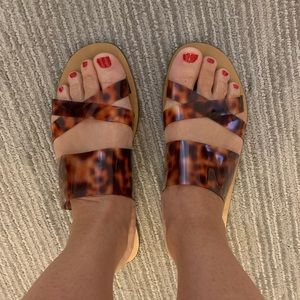 J crew tortoise sandals. Size 8